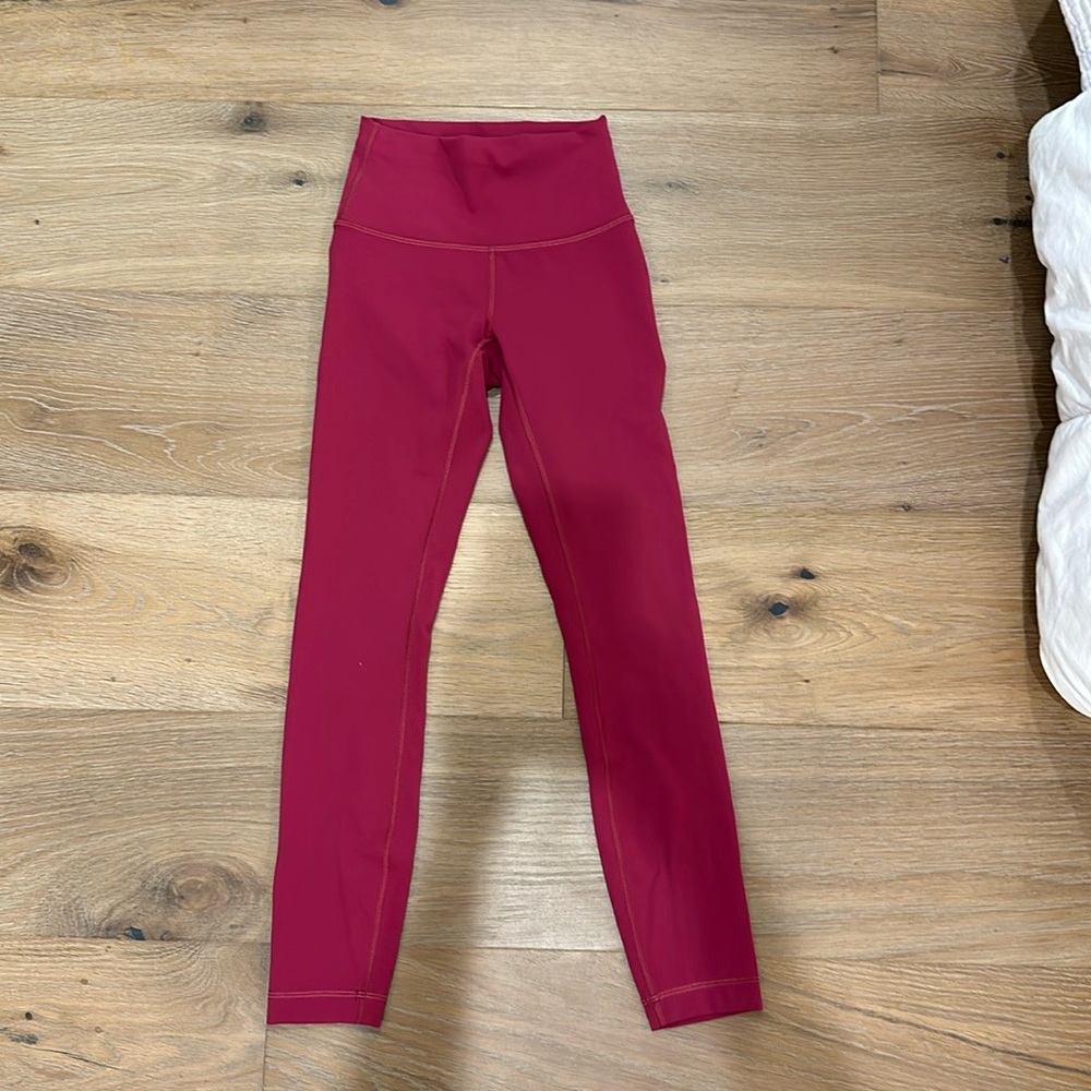 LuluLemon wunder train pomegranate 25” high-rise leggings